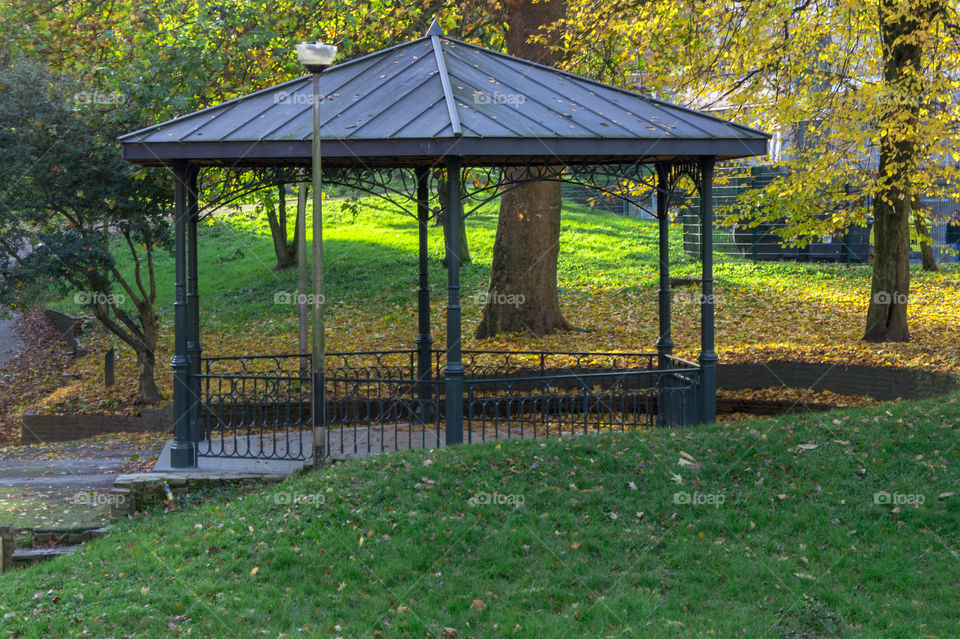 Little shelter in a park