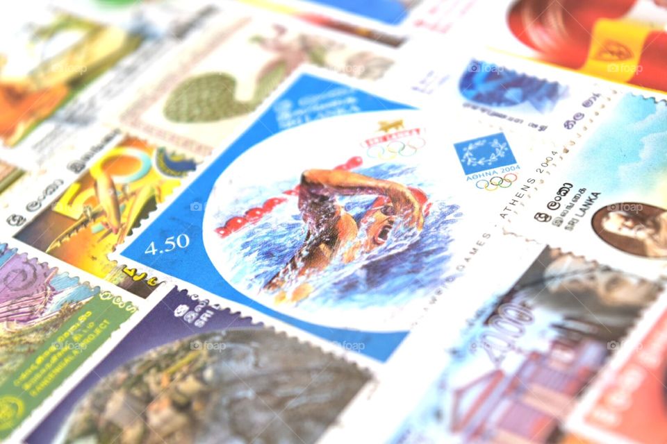 swimming stamps