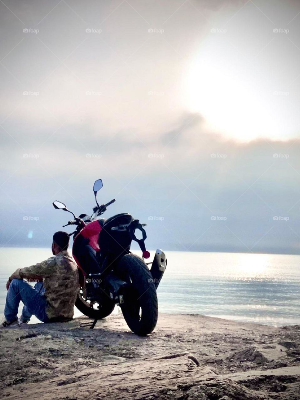 Riding motorcycle and enjoying the sun of the summer and the smell of the sea.. What a perfect day!