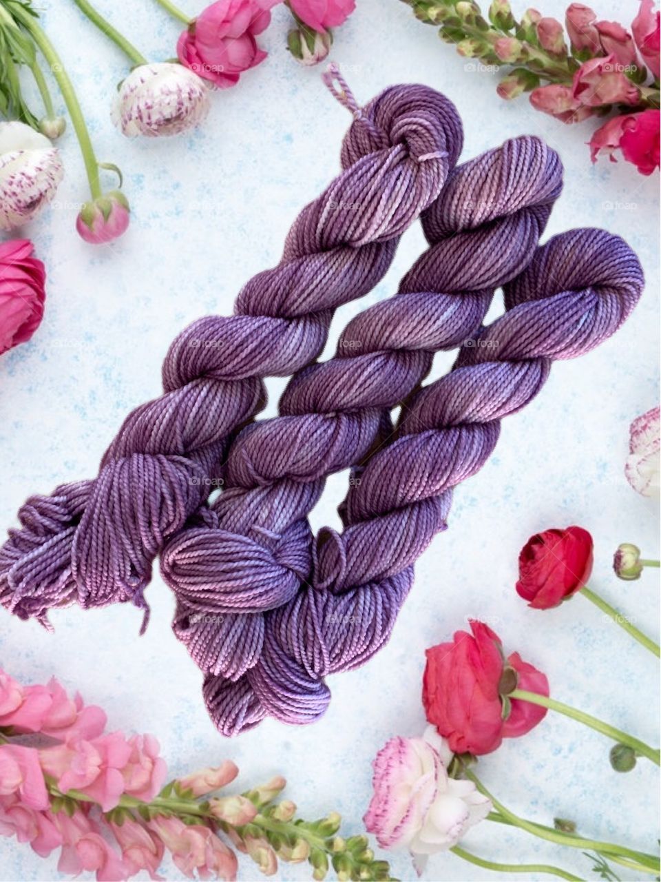 Hand dyed yarn