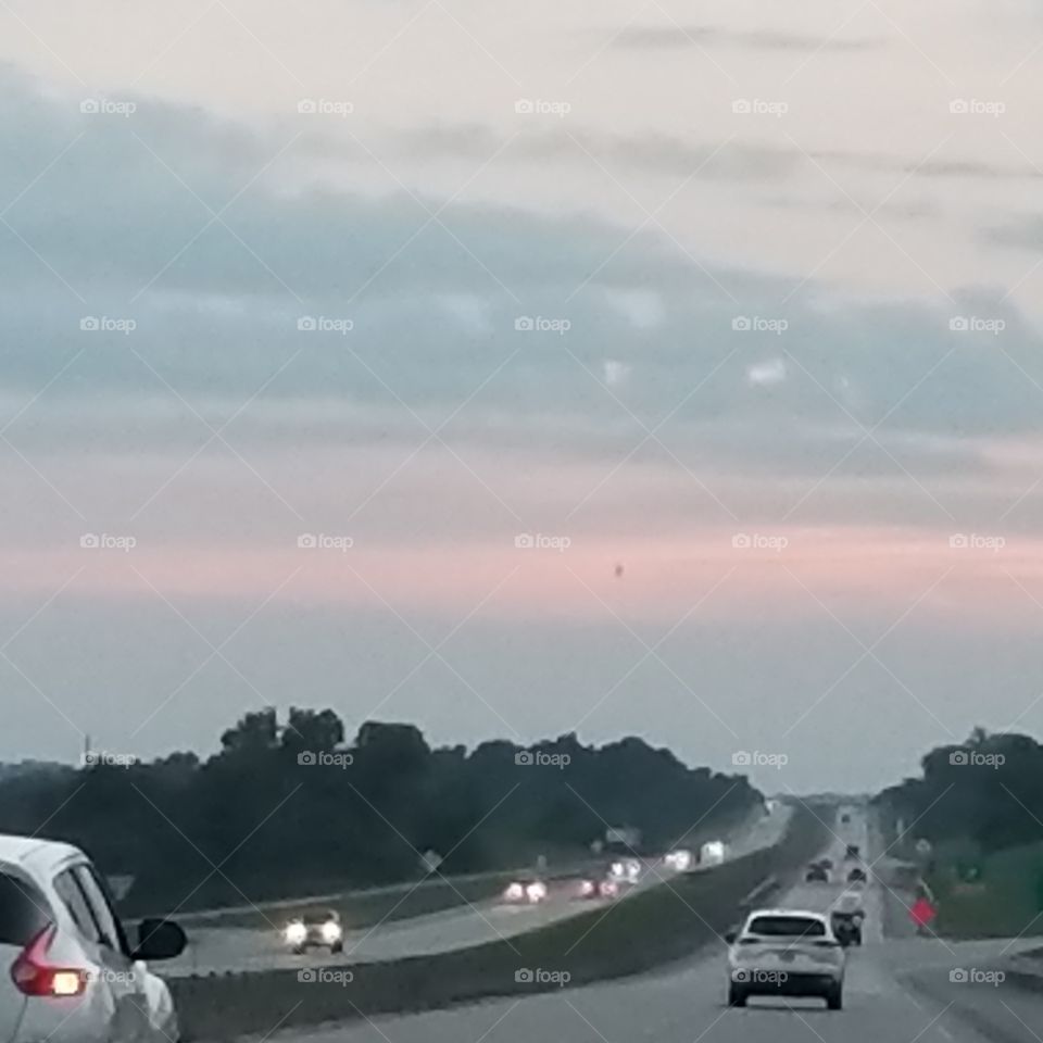 Oklahoma skies and highways