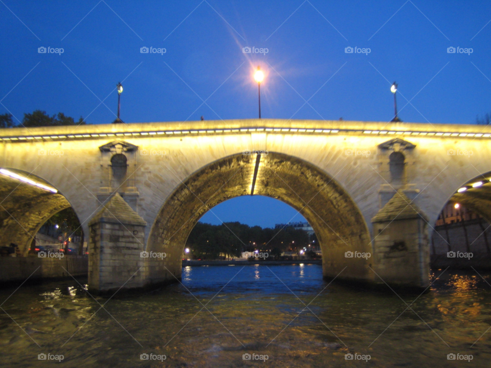 river lights bridge paris by izabela.cib