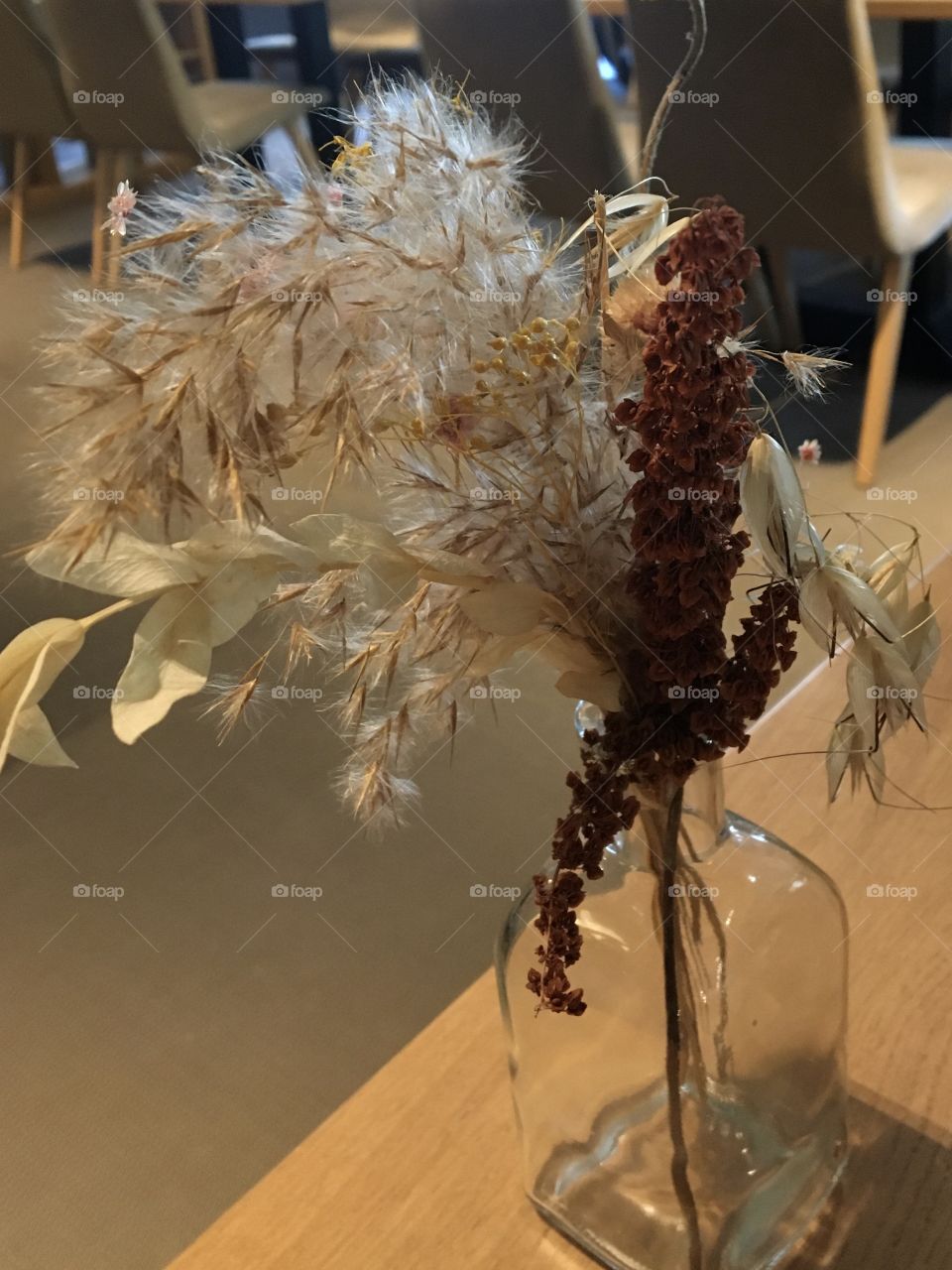 Decorative dry grass bouquet 