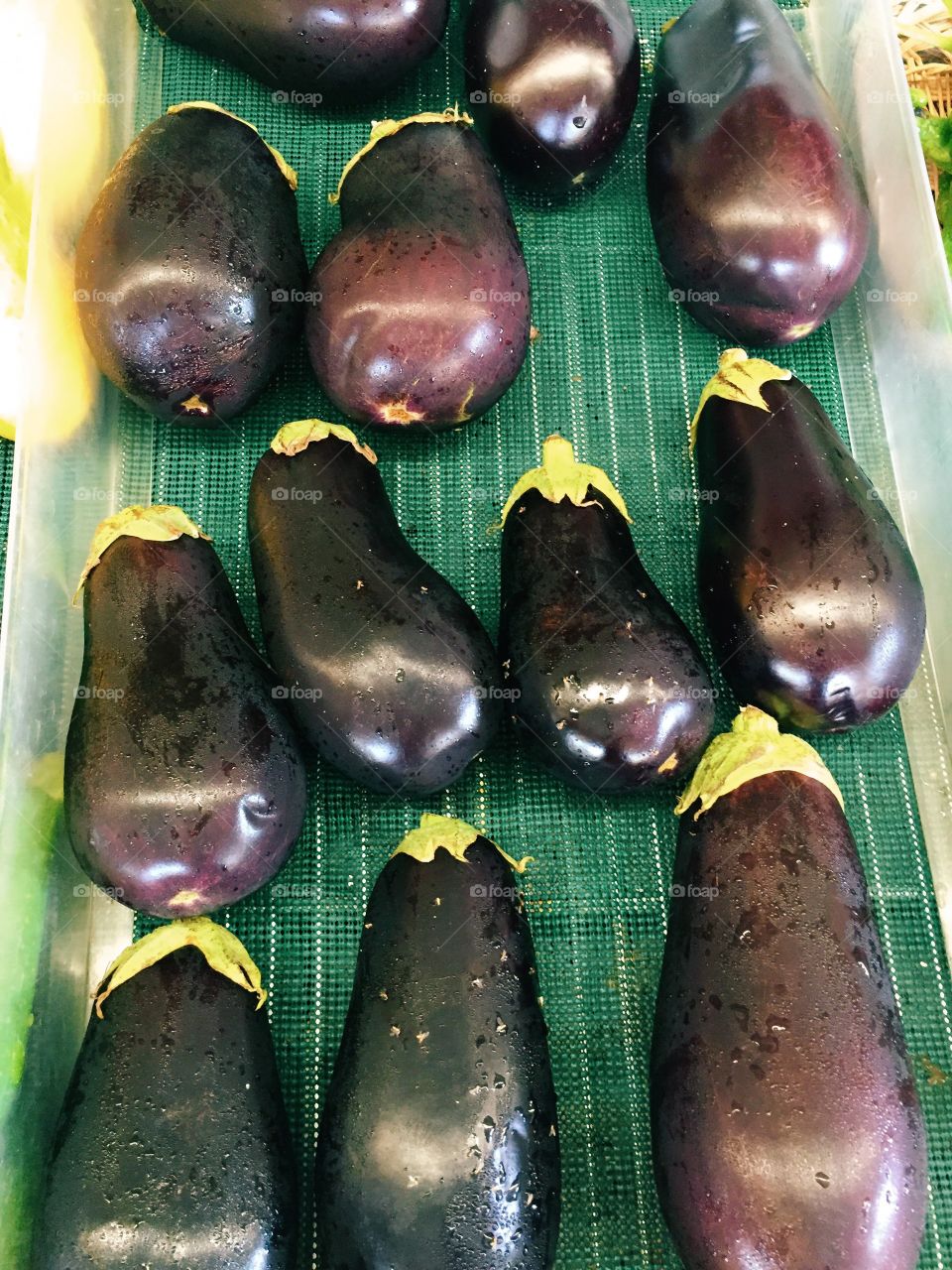 Farmers market eggplant