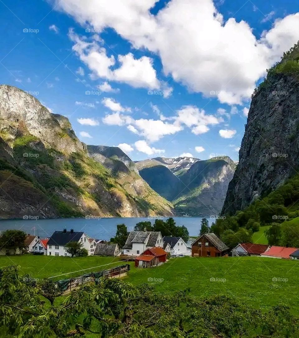 Glory be to God, the magnificent and picturesque view and the natural green trees are a view that is nothing more wonderful than it