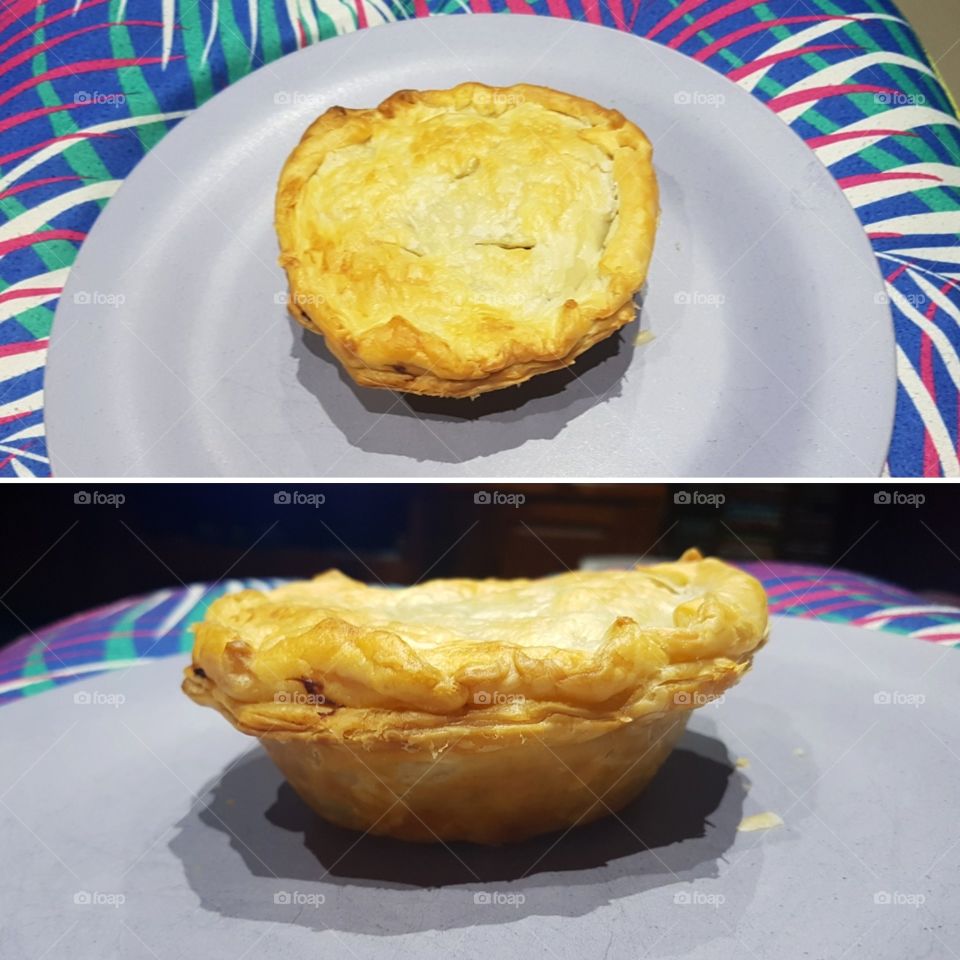 home made meat pie