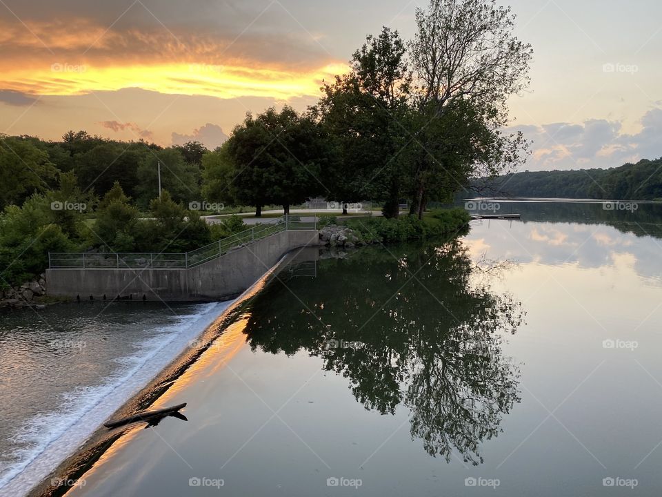 Beautiful photo of sunset with shadows throughout. 