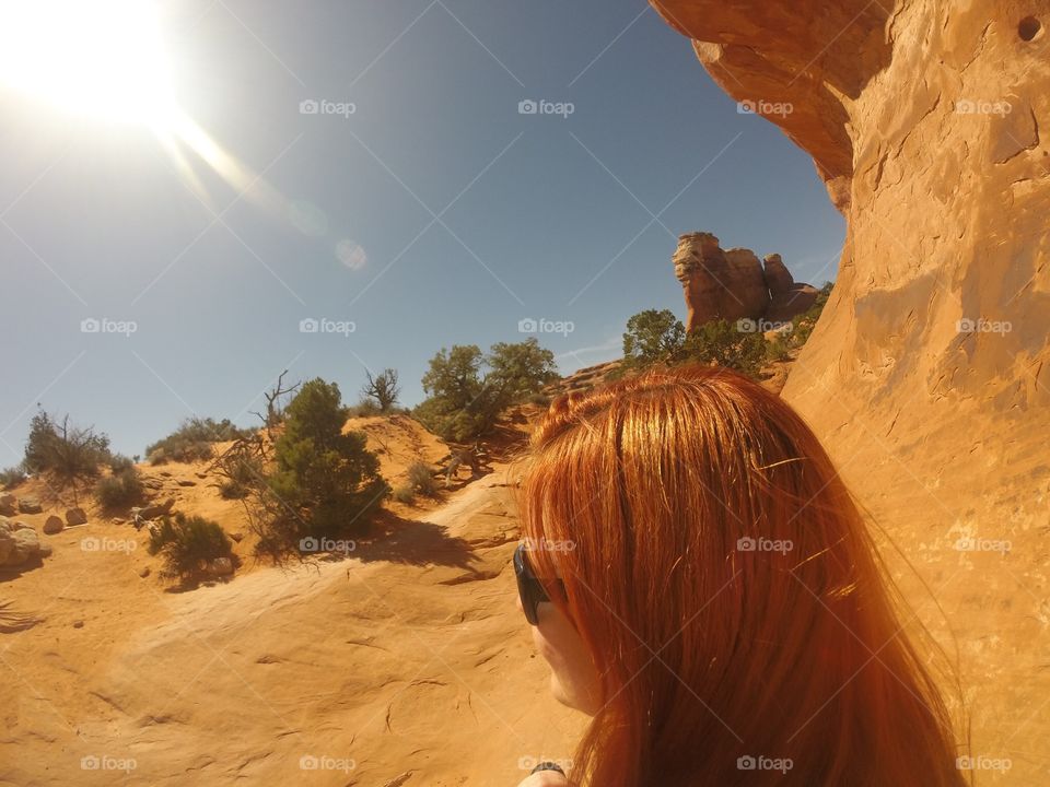Moab selfie. Selfie in Moab