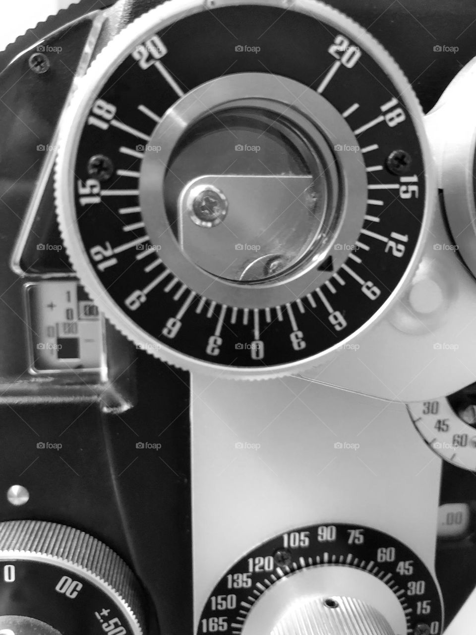 Retro eye exam machine