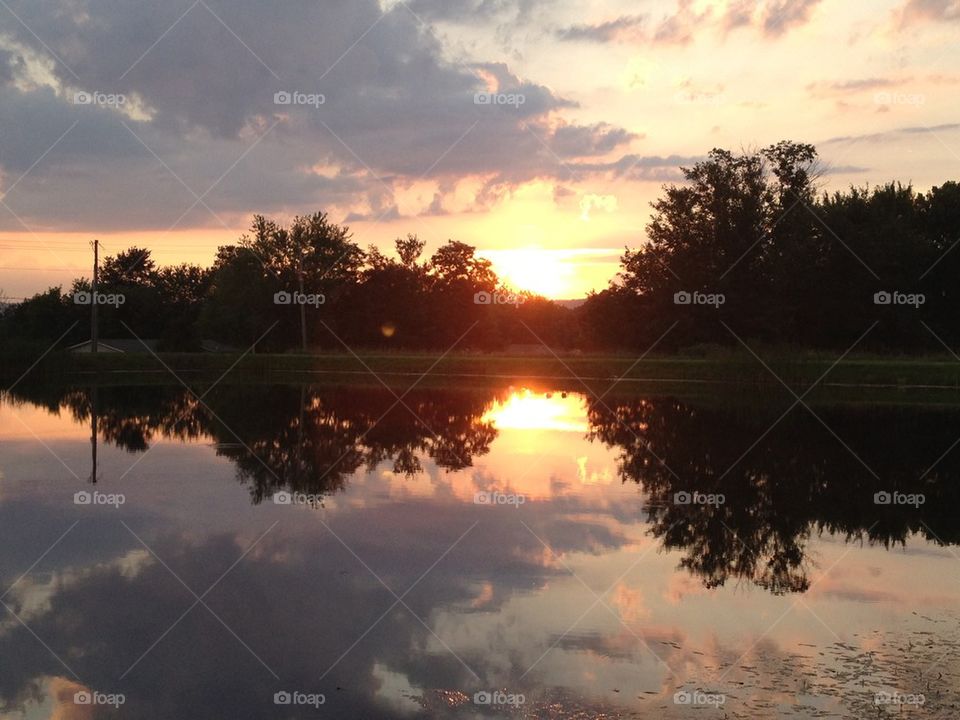 Lake sunset