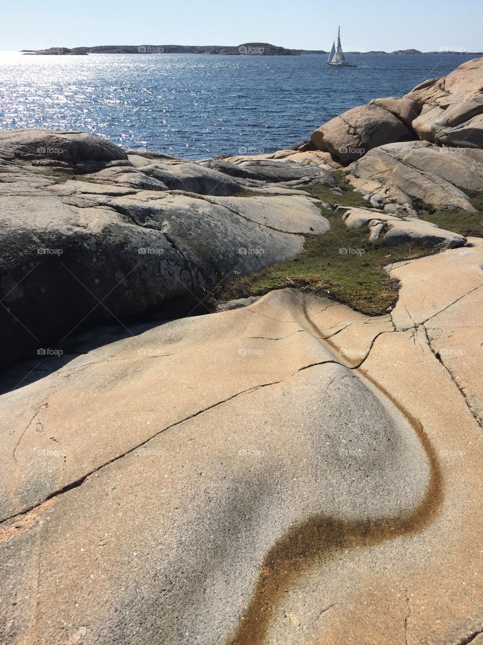 Granite rock by the sea