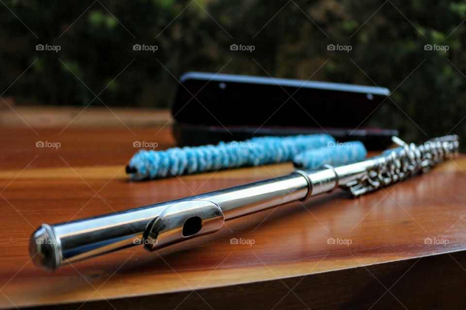 Silver transverse flute