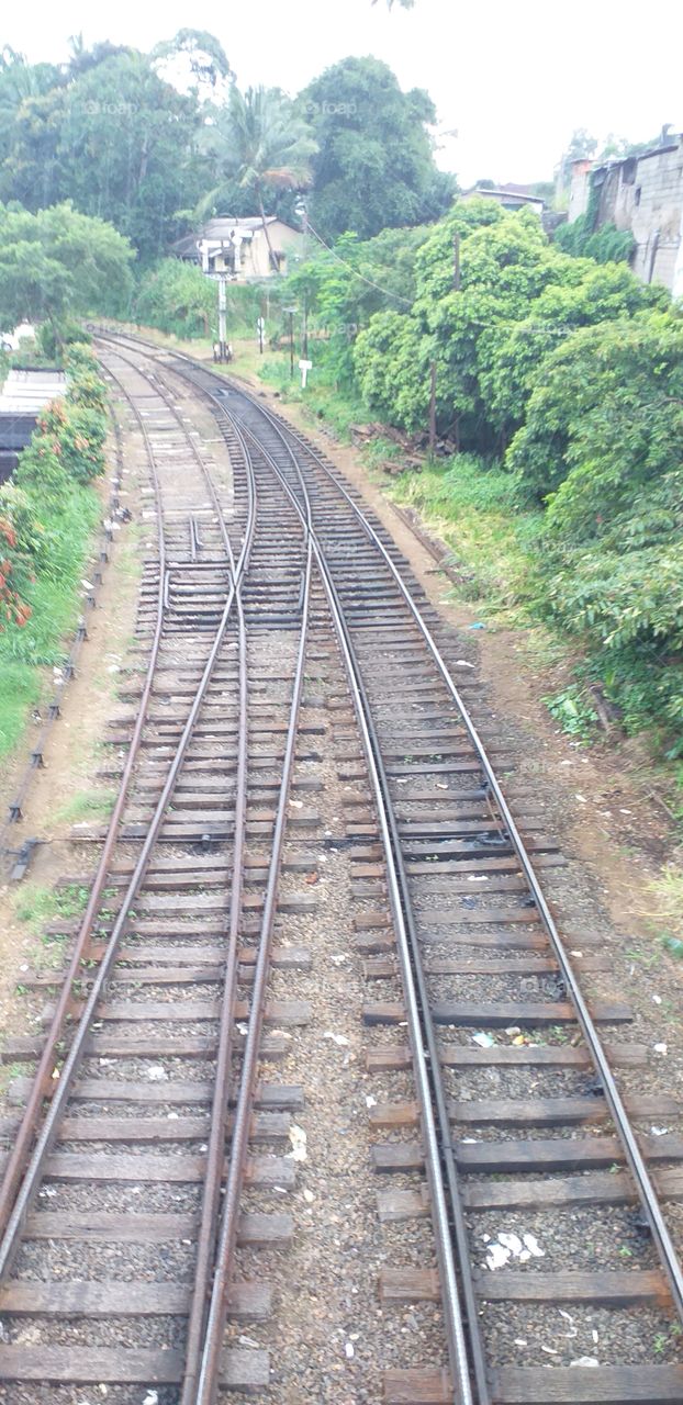 beautiful railway tracks joined