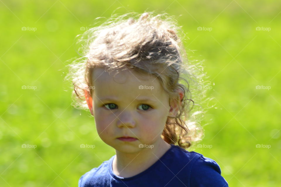 Girl on the grass series