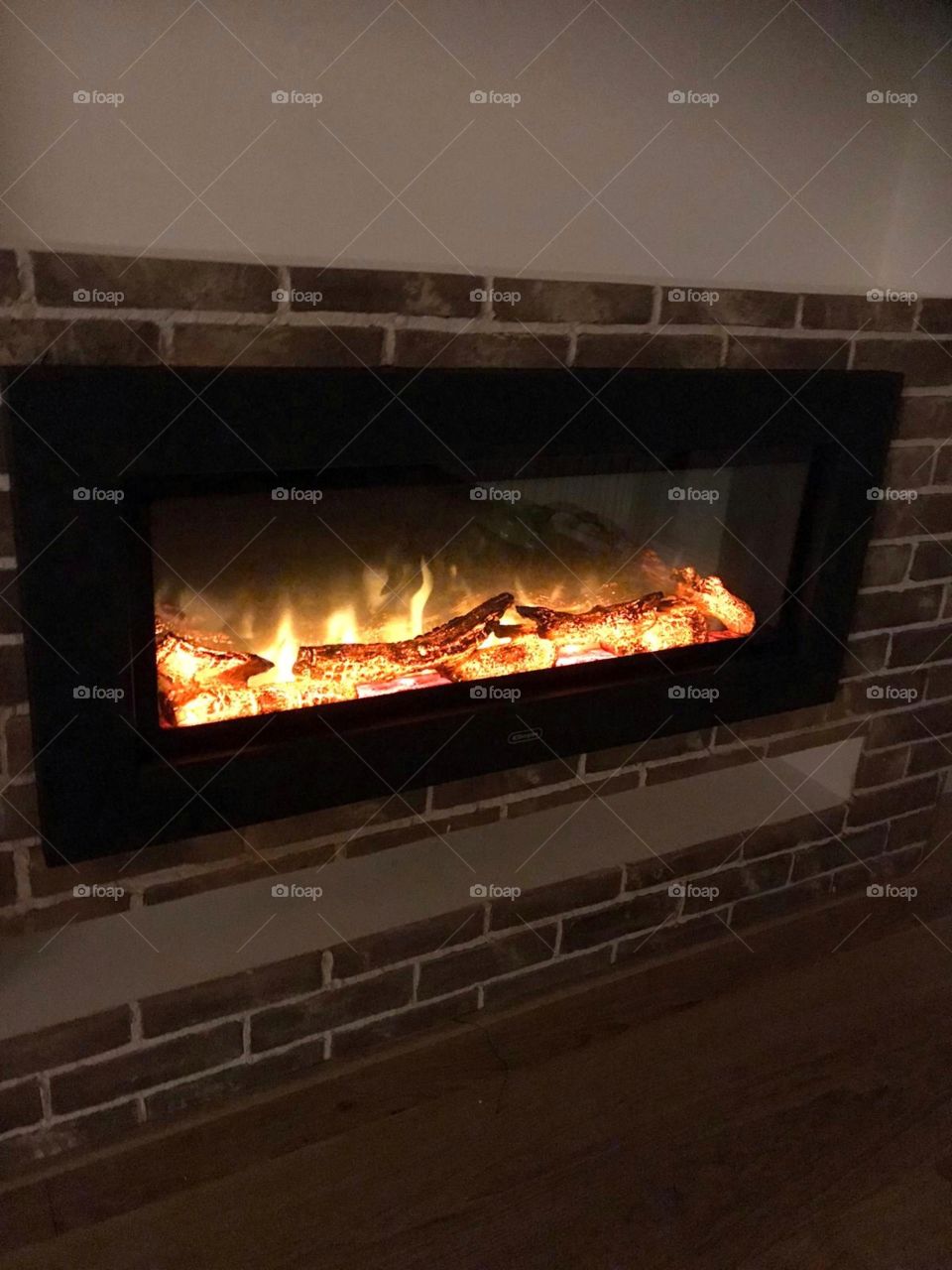 Christmas time fireplace