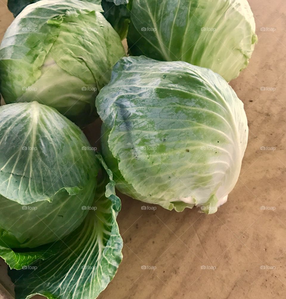 Fresh Cabbage at Market