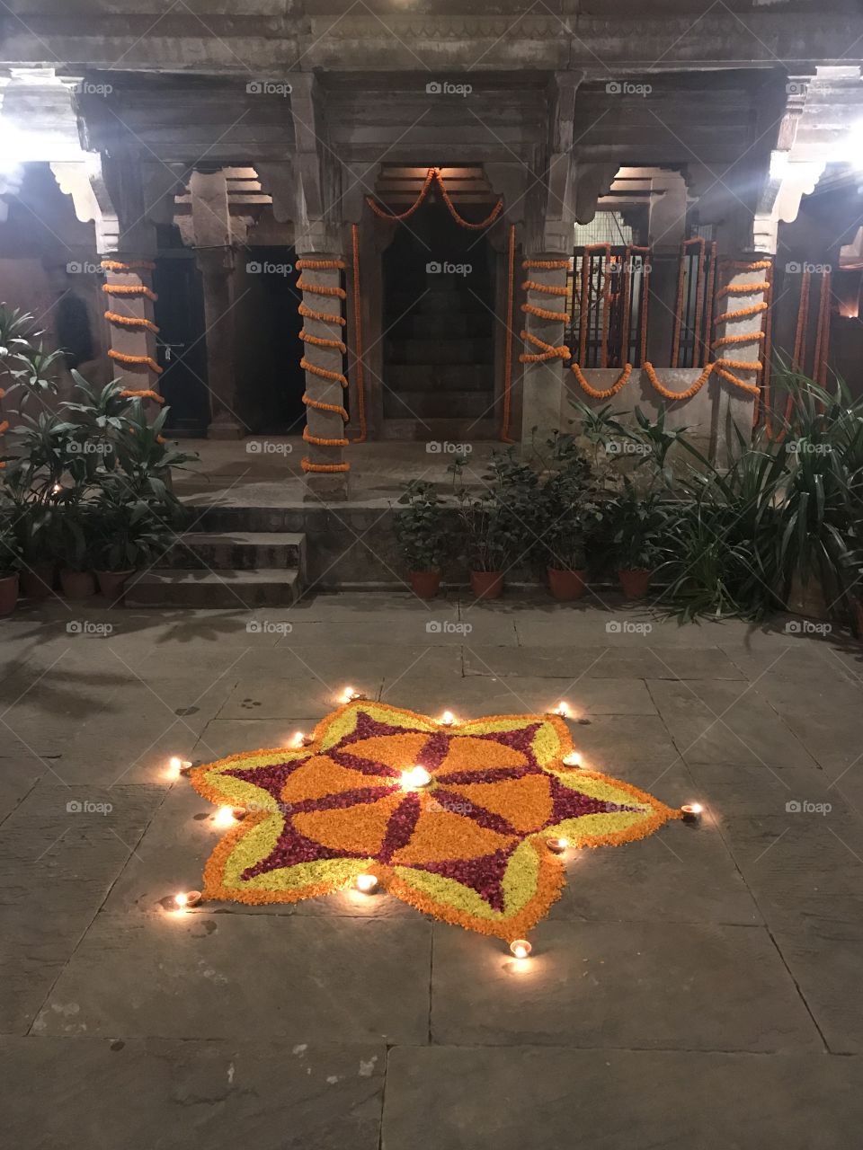 Diyas; oil lamps for Diwali in Varanasi 
