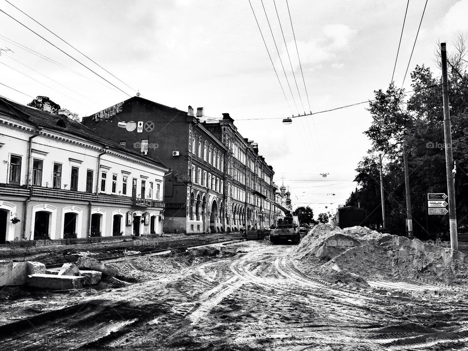 russia street city white by penguincody