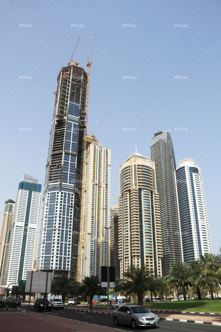 Dubai high rise skyscrapers buildings