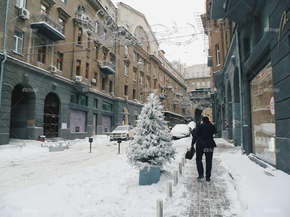 the city of Kiev in the winter, Passage, winter 2017