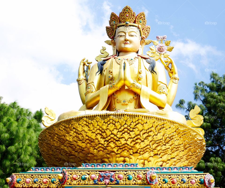 Buddha, Gold, Statue, Temple, Sculpture