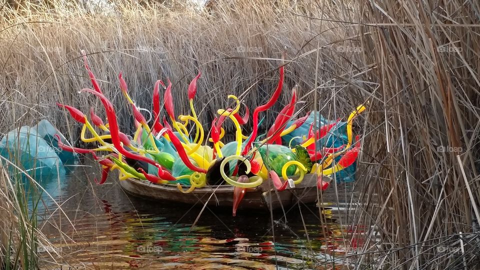 Chihully boat of glass