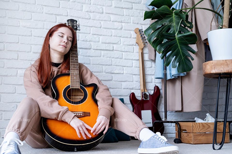 woman playing musical instruments