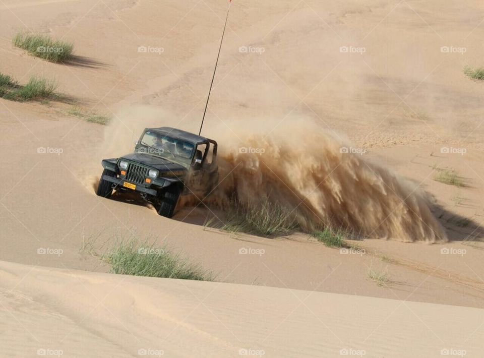 Jeep in the desert