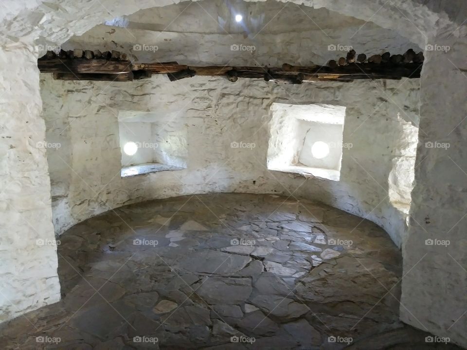 Room inside historic mission