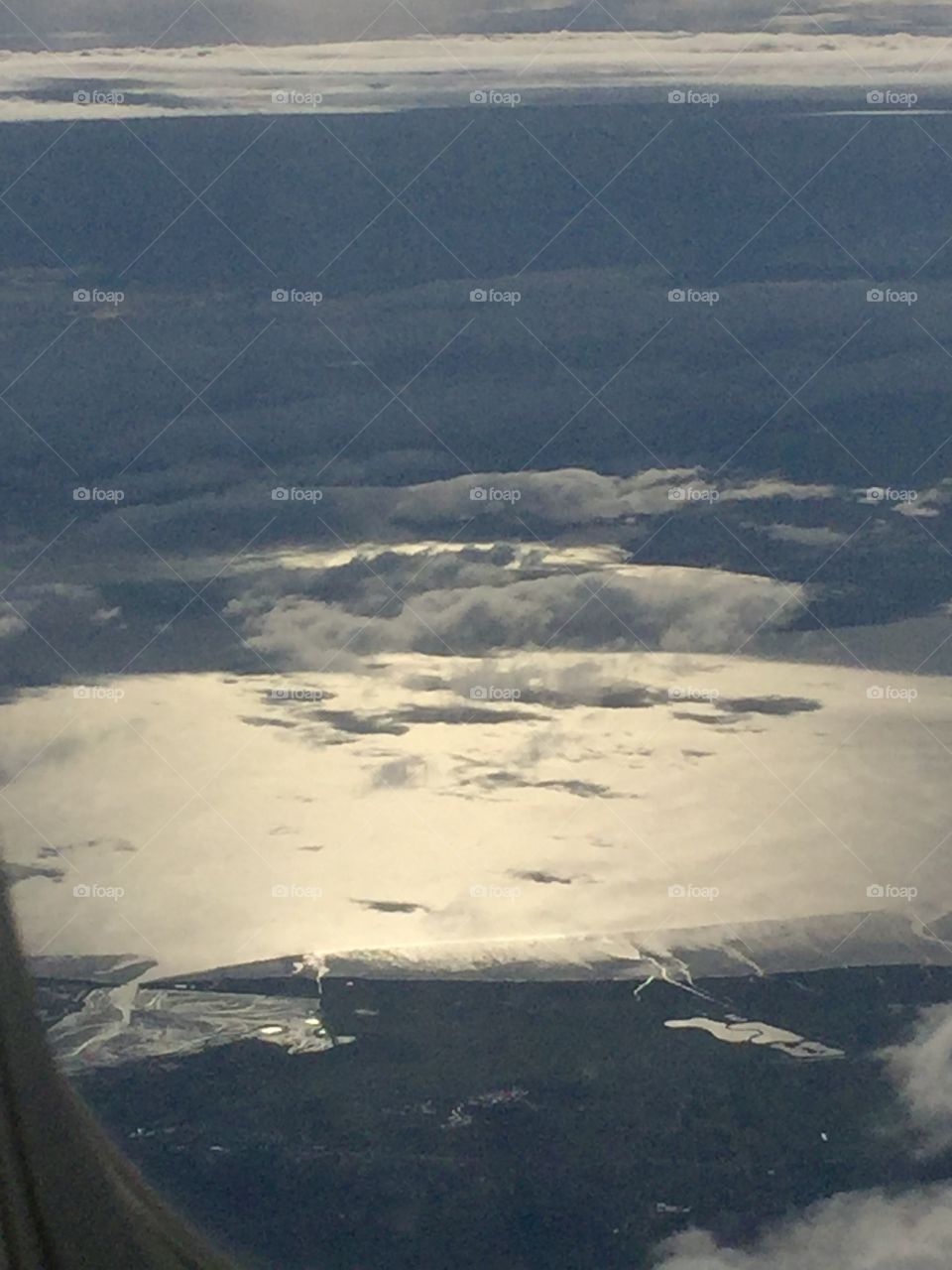 A view of San Fransisco, California from The Plane