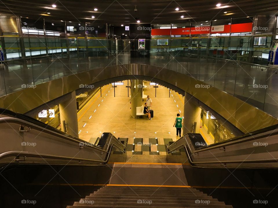 Subway System, Airport, Escalator, Modern, Indoors