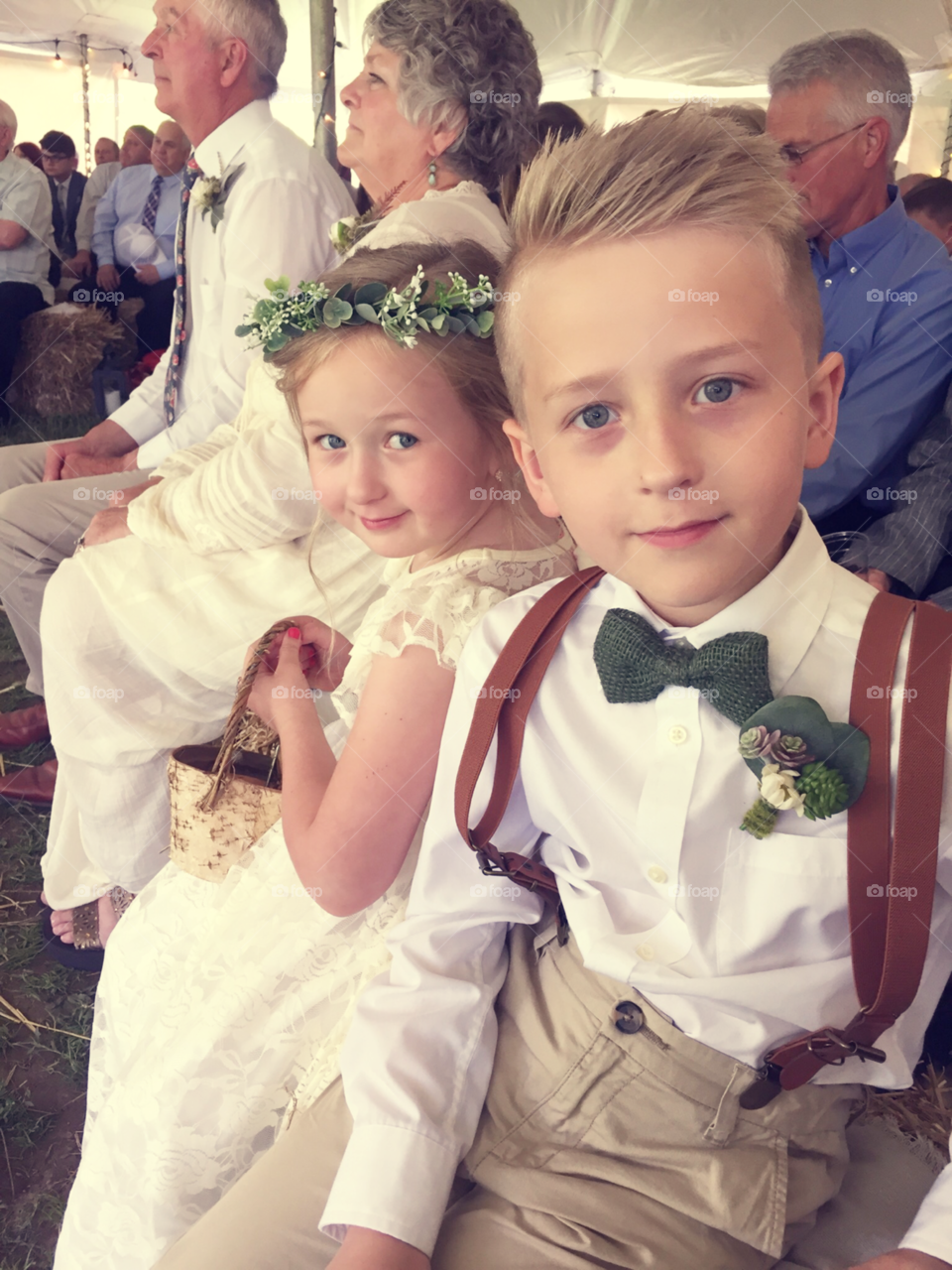 My niece and nephew as flower girl and ring bearer at my sisters wedding. How cute are they!