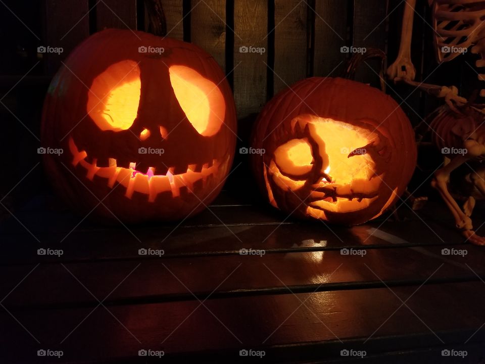 Carved pumpkins