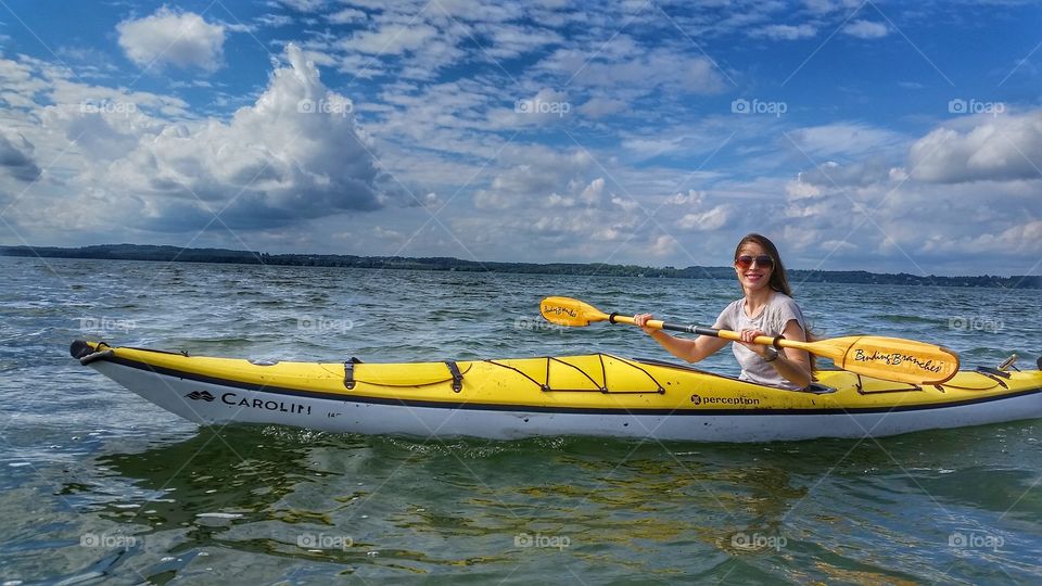 Kayaking on elk lake