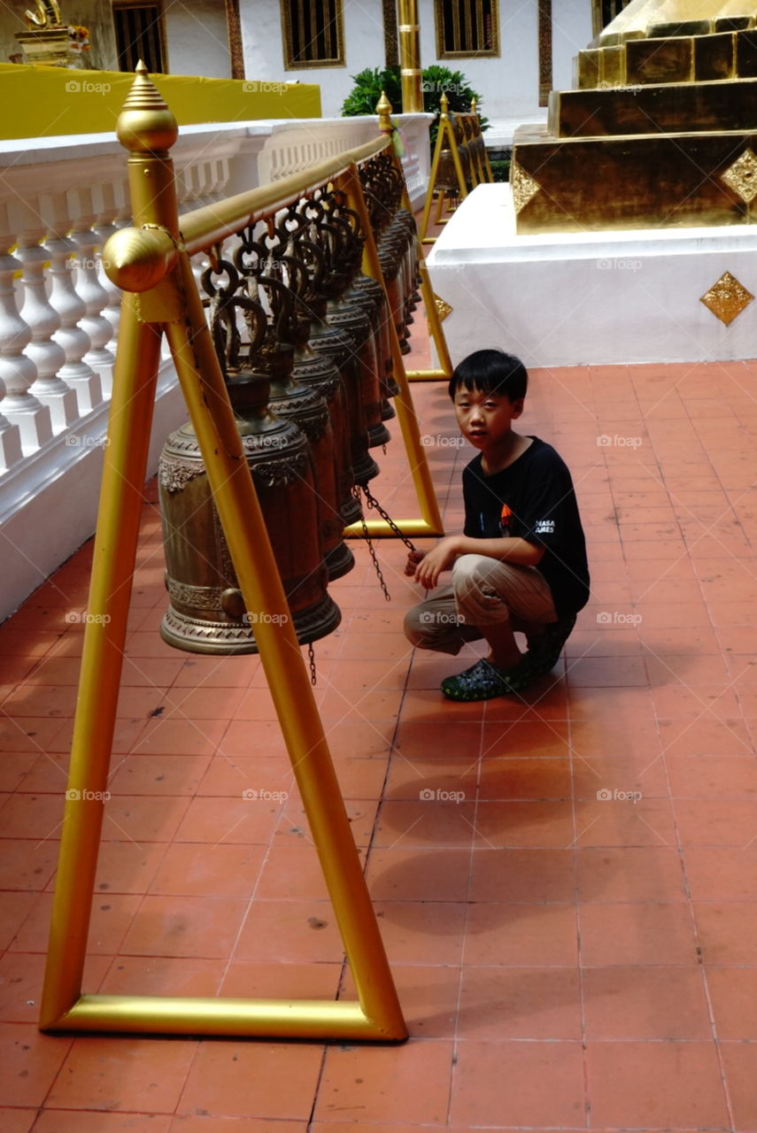 Blessings Buddhism bells  @ Watt Prasignh Chiang Mai Thailand