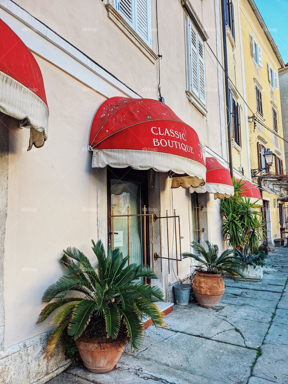 Piran,  Slovenia.  Europe city near Adriatic sea.  Summer vacation.  Ancient architecture