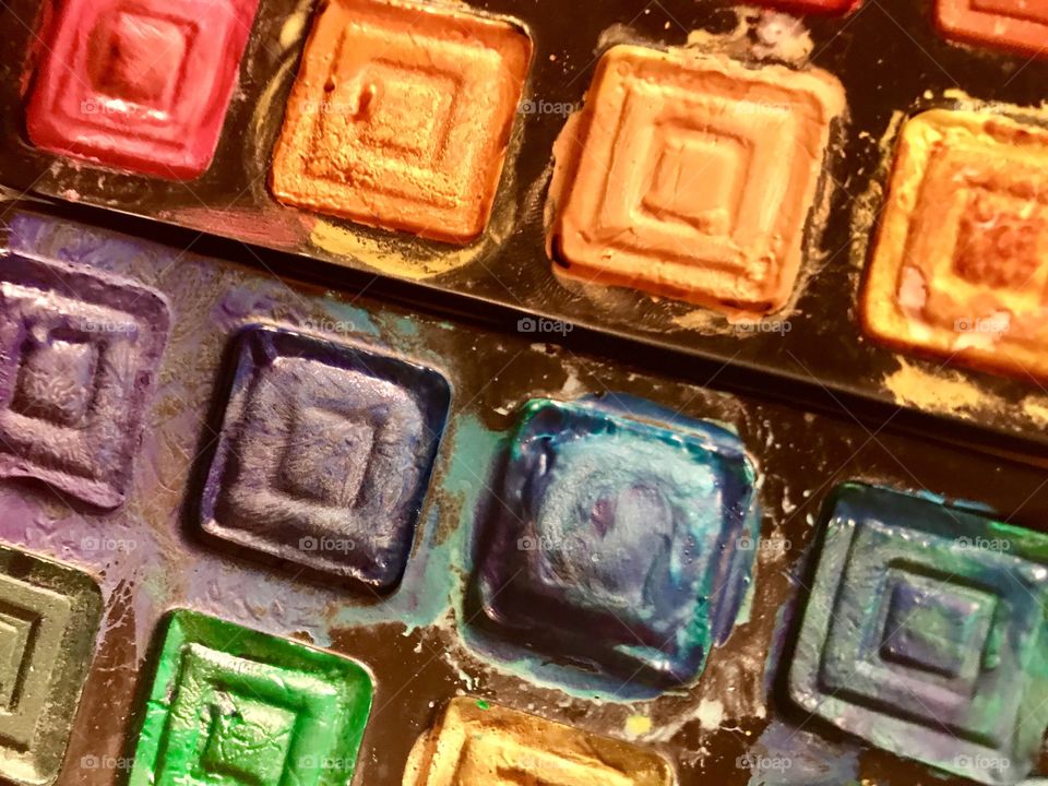 Close-Up Colored Paints