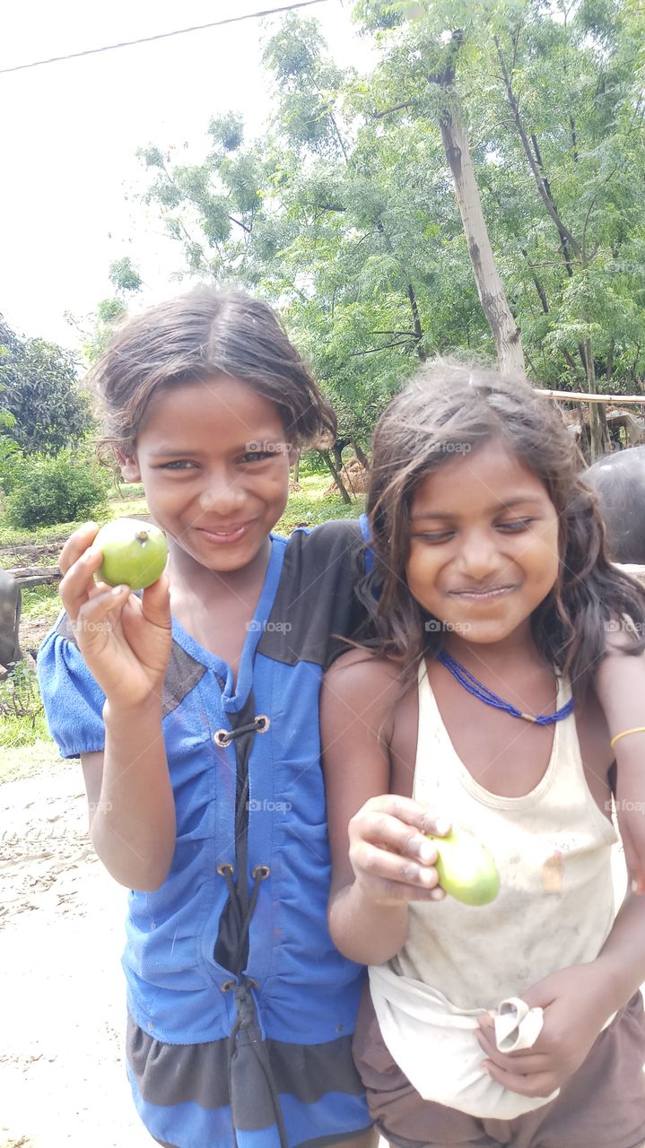 Two cute village girl