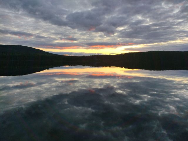 Swedish nature, lake reflection