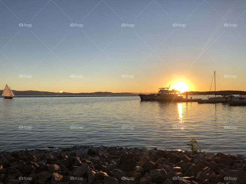 Lake Champlain, Burlington, VT sunset