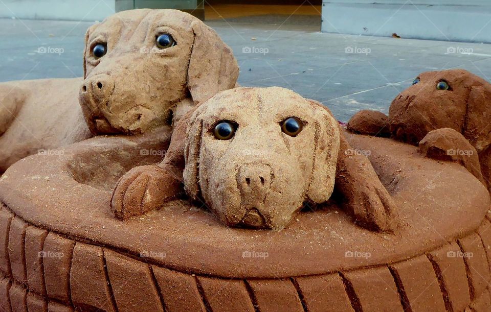 Sculptures in sand