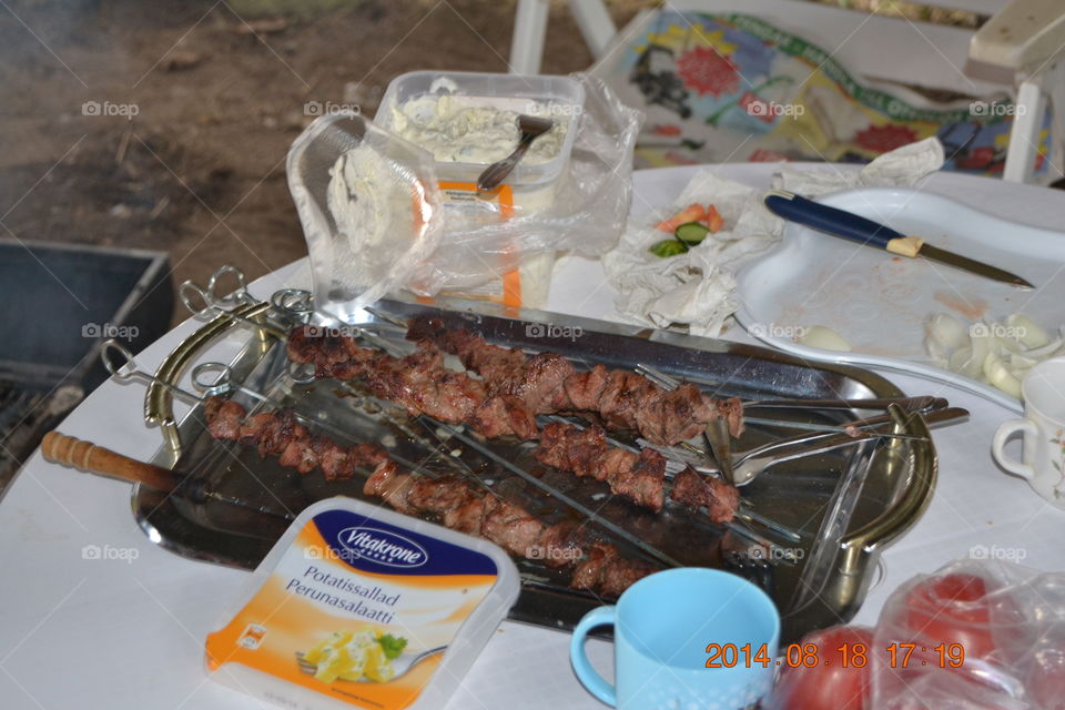 Grillning. Шашлык.