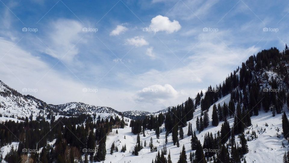 Utah spring ski resort mountain