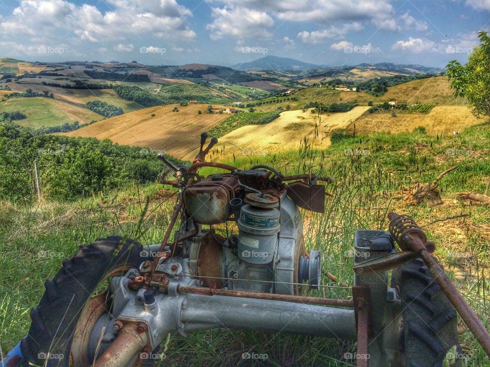 Hilly landscape, Marche region, Italy