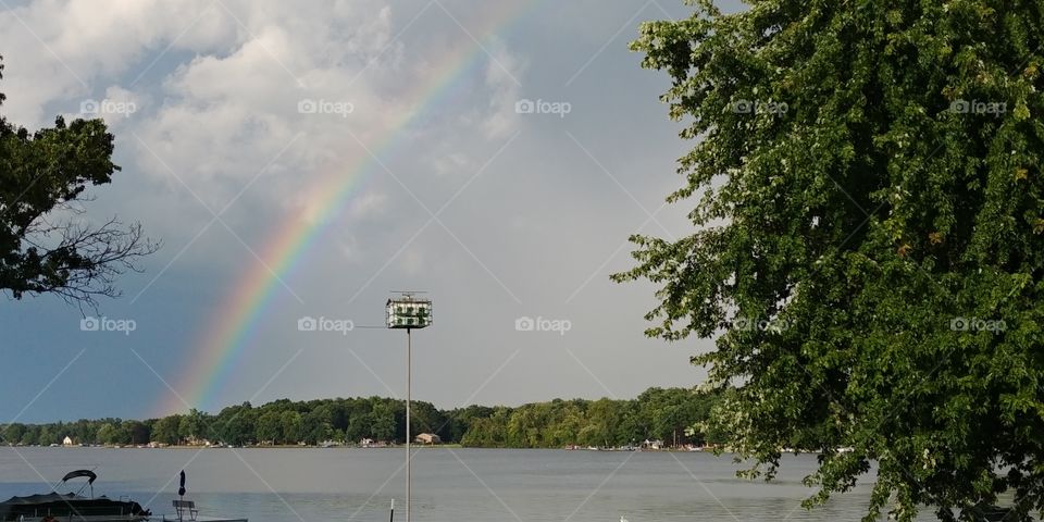 Rainbow after a summer rain