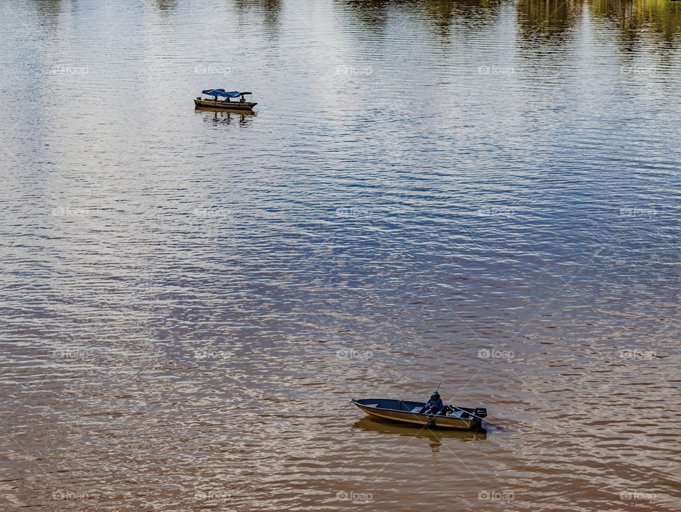 Fishing boats on the river