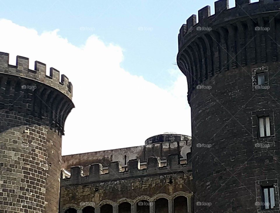 Ancient castle in Naples Italy