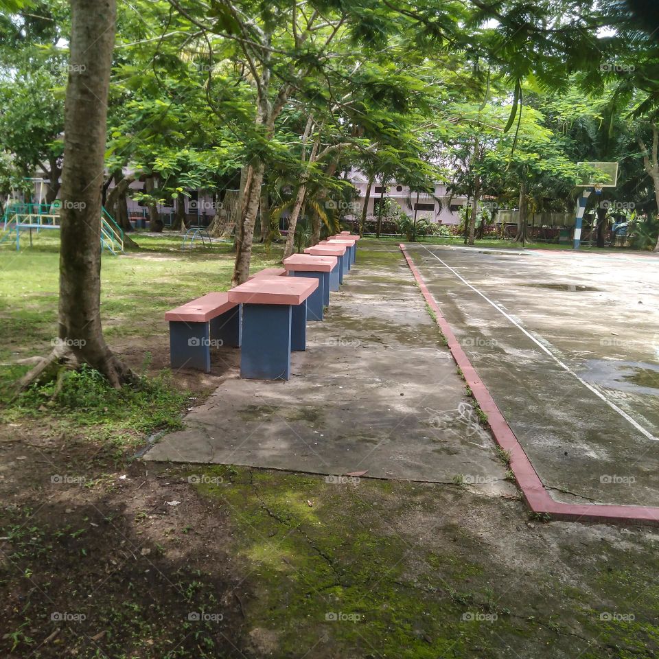 Playground within the greenery