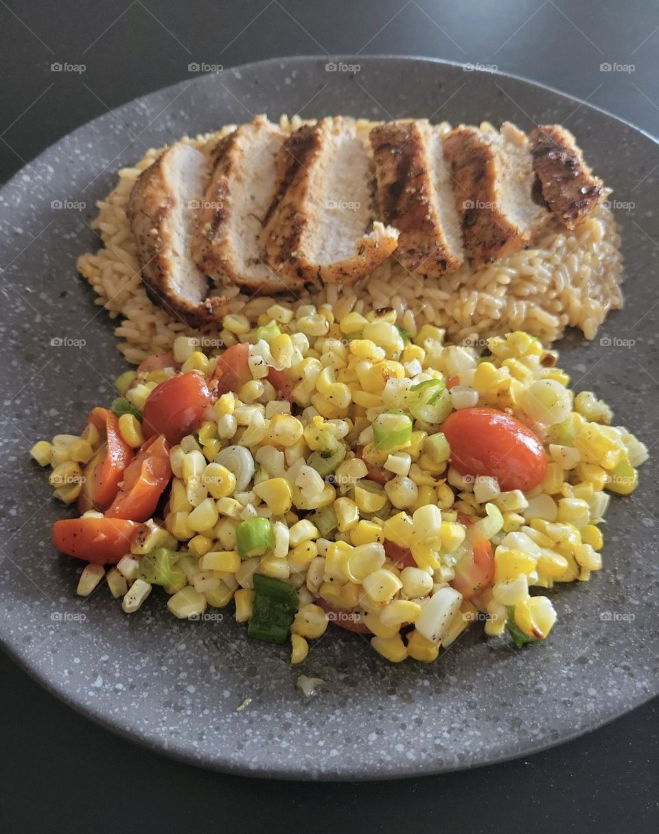 Balanced dinner, staying fit...