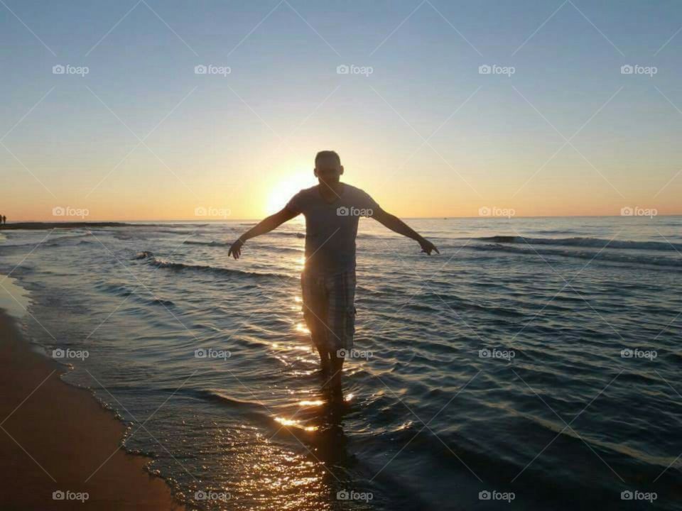 Beach, Water, Sea, Sunset, Ocean